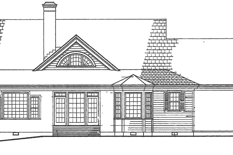 Home Plan - Exterior - Rear Elevation for Southern House Plan #137-246 - 4 bed, 3 bath