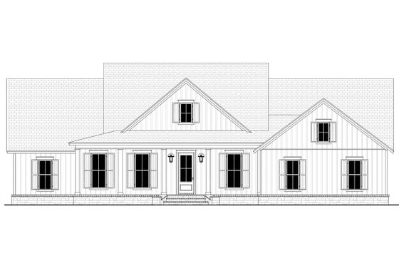 Exterior - Front Elevation 4 for Farmhouse House Plan #430-232 - 4 bed, 2.5 bath