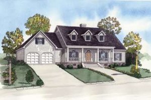 Country Exterior - Front Elevation Plan #16-292