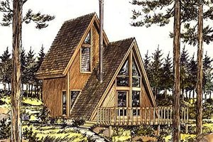 Cottage Exterior - Front Elevation Plan #320-409