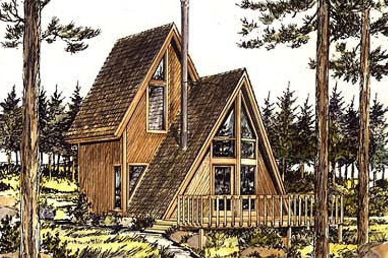 House Blueprint - Cottage Exterior - Front Elevation Plan #320-409