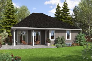 Exterior - Rear Elevation for Ranch House Plan #48-1082 - 3 bed, 2 bath