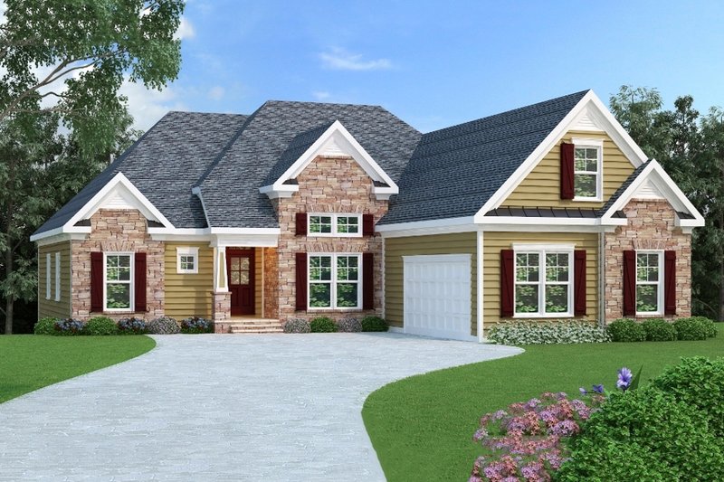Traditional Style House Plan - 4 Beds 2 Baths 2068 Sq/Ft Plan #419-112