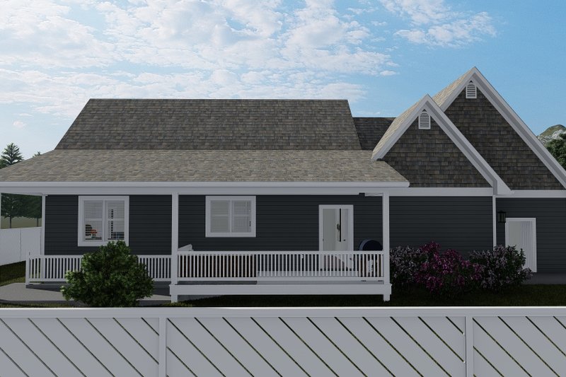 House Plan Design - Exterior - Rear Elevation 1 for Cottage House Plan #1060-64 - 2 bed, 2 bath
