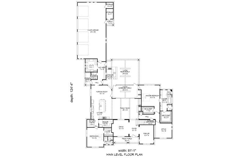 Dream House Plan - Floor Plan - Main Floor for Country House Plan #932-66 - 6 bed, 4.5 bath