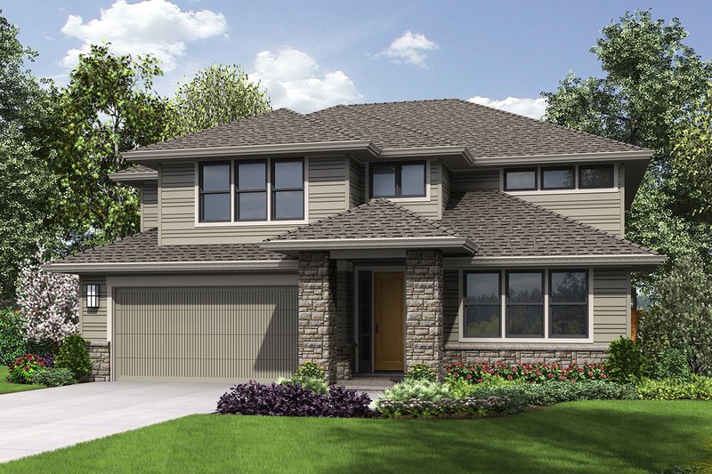 Home Plan - Contemporary Exterior - Front Elevation Plan #48-963