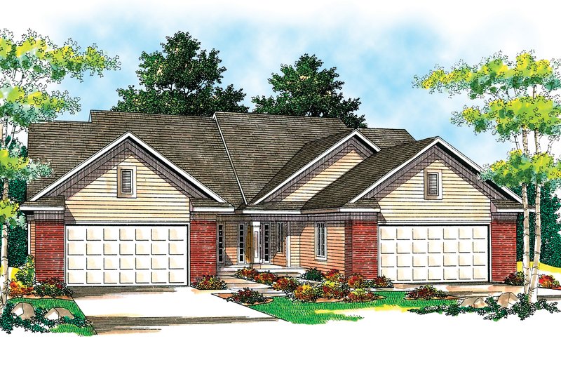 House Blueprint - Traditional Exterior - Front Elevation Plan #70-1152