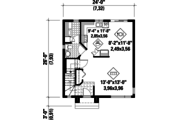 Contemporary Style House Plan - 2 Beds 1 Baths 1264 Sq/Ft Plan #25-4581 