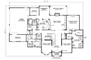 European Style House Plan - 4 Beds 4 Baths 4488 Sq/Ft Plan #17-569 
