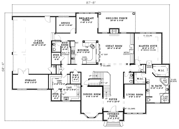 Home Plan - European Floor Plan - Main Floor Plan #17-569