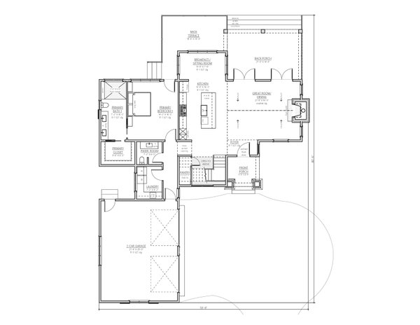 Architectural House Design - Craftsman Floor Plan - Main Floor Plan #1094-5