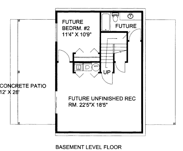 Dream House Plan - Bungalow Floor Plan - Lower Floor Plan #117-680