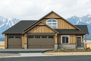 House Design - Exterior - Front Elevation for Craftsman House Plan #112-270 - 4 bed, 2 bath