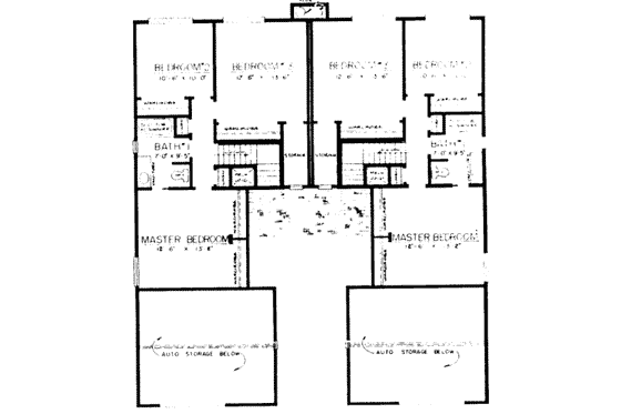 Floor Plan - Upper Floor for Contemporary House Plan #303-233 - 3 bed, 1.5 bath