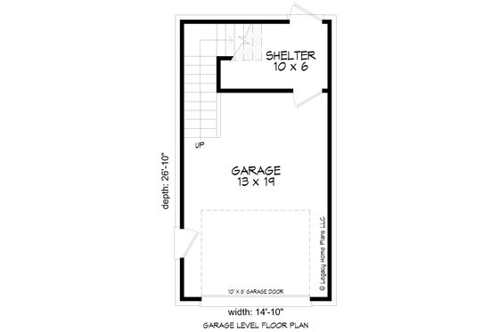 Floor Plan - Main Floor for Modern House Plan #932-899, 0 bath