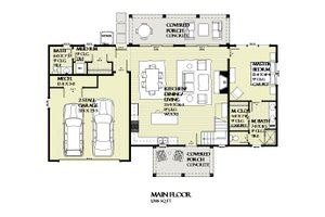 Floor Plan - Main Floor for Farmhouse House Plan #901-132 - 3 bed, 2.5 bath