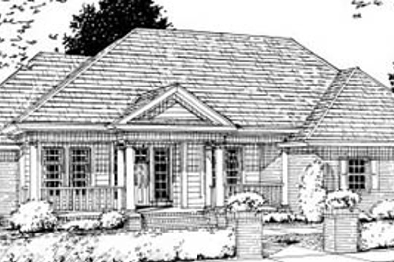 Dream House Plan - Traditional Exterior - Front Elevation Plan #20-326