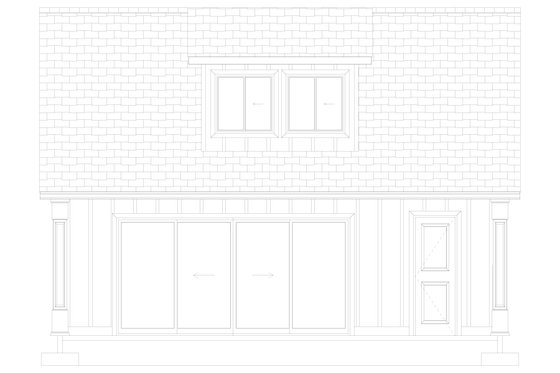 Exterior - Front Elevation 5 for Farmhouse House Plan #1060-332, 1 bath