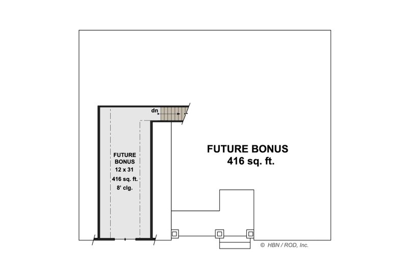 House Blueprint - Floor Plan - Upper Floor for Craftsman House Plan #51-1244 - 3 bed, 2.5 bath
