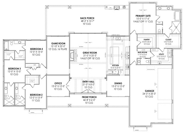 Farmhouse Floor Plan - Main Floor Plan #1096-31