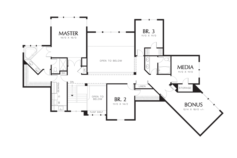 Home Plan - Floor Plan - Upper Floor for Craftsman House Plan #48-353 - 4 bed, 5.5 bath