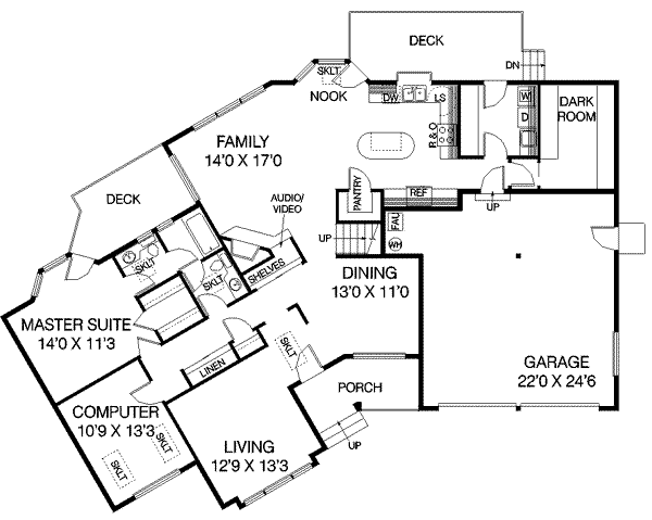 House Plan Design - Traditional Floor Plan - Main Floor Plan #60-328