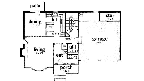 House Plan Design - Traditional Floor Plan - Main Floor Plan #36-148