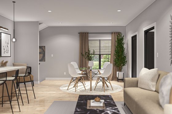 Interior - Family Room 1 for Barndominium House Plan #455-501 - 1 bed, 1 bath