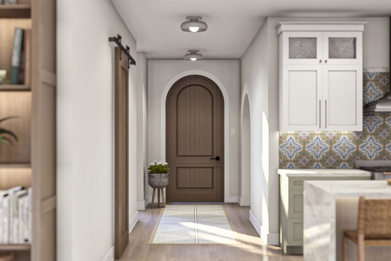 Architectural House Design - Interior - Entry for Adobe / Southwestern House Plan #455-503 - 4 bed, 2.5 bath