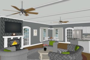 Interior - Family Room for Modern House Plan #56-723 - 4 bed, 4.5 bath
