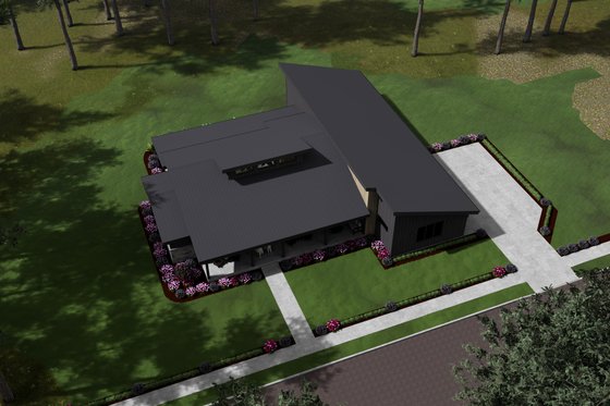 Exterior - Other Elevation 3 for Modern House Plan #1069-45 - 3 bed, 2.5 bath