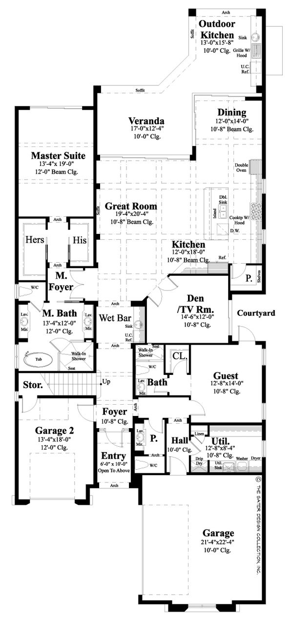 Home Plan - Mediterranean Floor Plan - Main Floor Plan #930-481