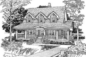 Country Exterior - Front Elevation Plan #47-385