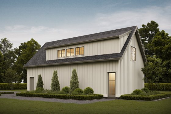 Exterior - Rear Elevation for Farmhouse House Plan #1114-48 - 1 bed, 1 bath