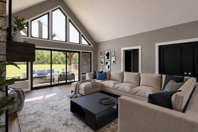 Architectural House Design - Interior - Family Room for Ranch House Plan #1064-510 - 4 bed, 3 bath