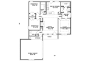 European Style House Plan - 3 Beds 2 Baths 1234 Sq/Ft Plan #81-151 