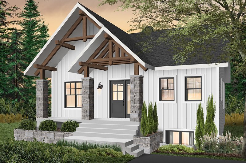 Dream House Plan - Exterior - Front Elevation 5 for Modern House Plan #23-2677 - 3 bed, 2 bath