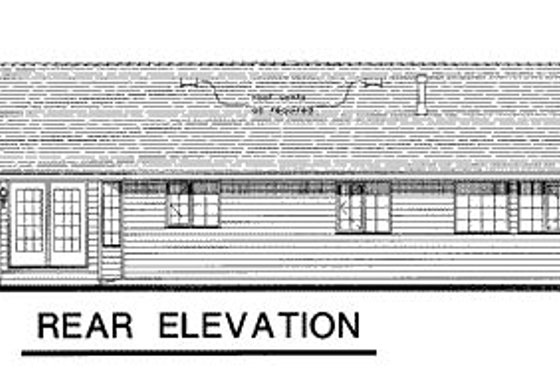 Exterior - Rear Elevation for Traditional House Plan #18-186 - 3 bed, 2 bath