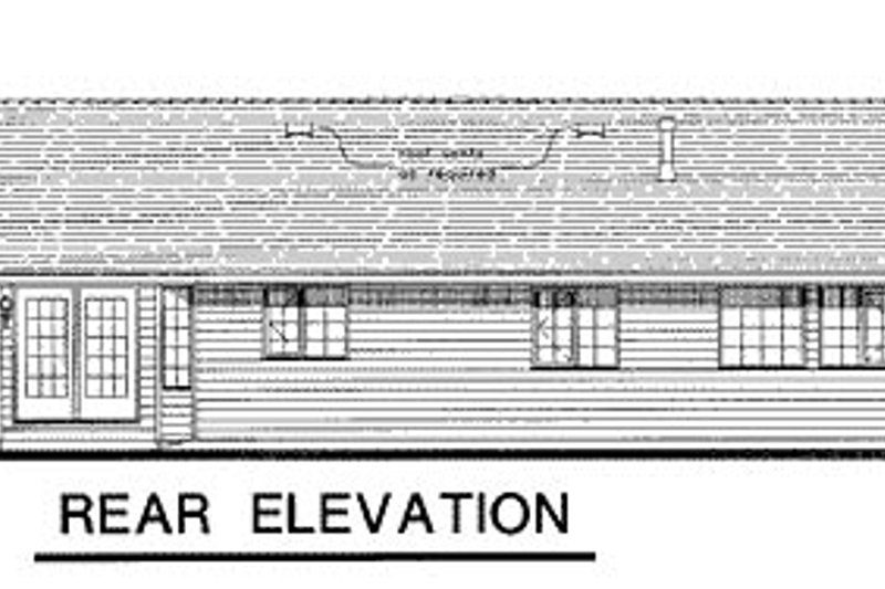 House Plan Design - Exterior - Rear Elevation for Traditional House Plan #18-186 - 3 bed, 2 bath