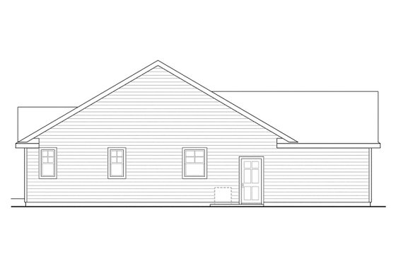 Exterior - Other Elevation 1 for Ranch House Plan #124-862 - 3 bed, 2 bath