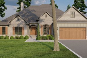 Ranch Exterior - Front Elevation Plan #923-75