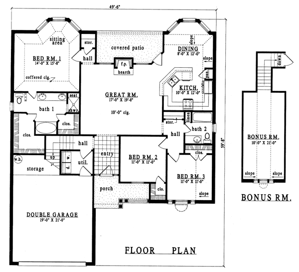 Traditional Floor Plan - Main Floor Plan #42-198