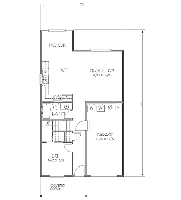 Craftsman Floor Plan - Main Floor Plan #423-34