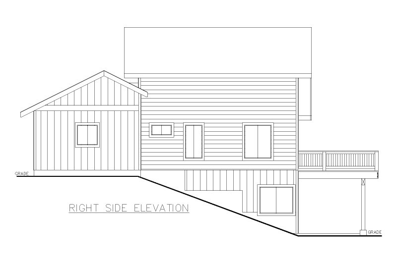 Architectural House Design - Exterior - Other Elevation 1 for Contemporary House Plan #117-1043 - 3 bed, 2 bath