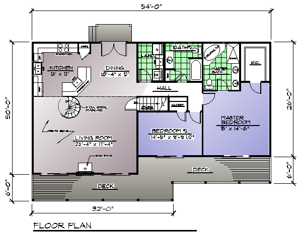 Country Floor Plan - Main Floor Plan #123-105