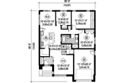 Contemporary Style House Plan - 3 Beds 1 Baths 1239 Sq/Ft Plan #25-4546 