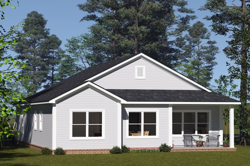 Home Plan - Exterior - Rear Elevation for Cottage House Plan #513-2334 - 3 bed, 2 bath