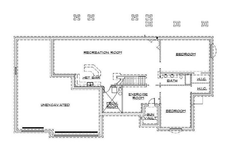 Dream House Plan - Floor Plan - Lower Floor for Traditional House Plan #5-253 - 3 bed, 3.5 bath