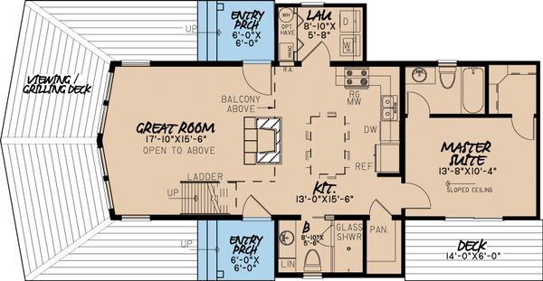 Home Plan - Contemporary Floor Plan - Main Floor Plan #923-6