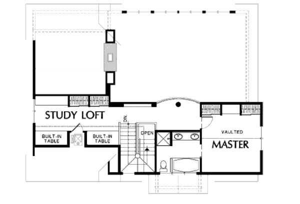 Craftsman Floor Plan - Upper Floor Plan #48-381